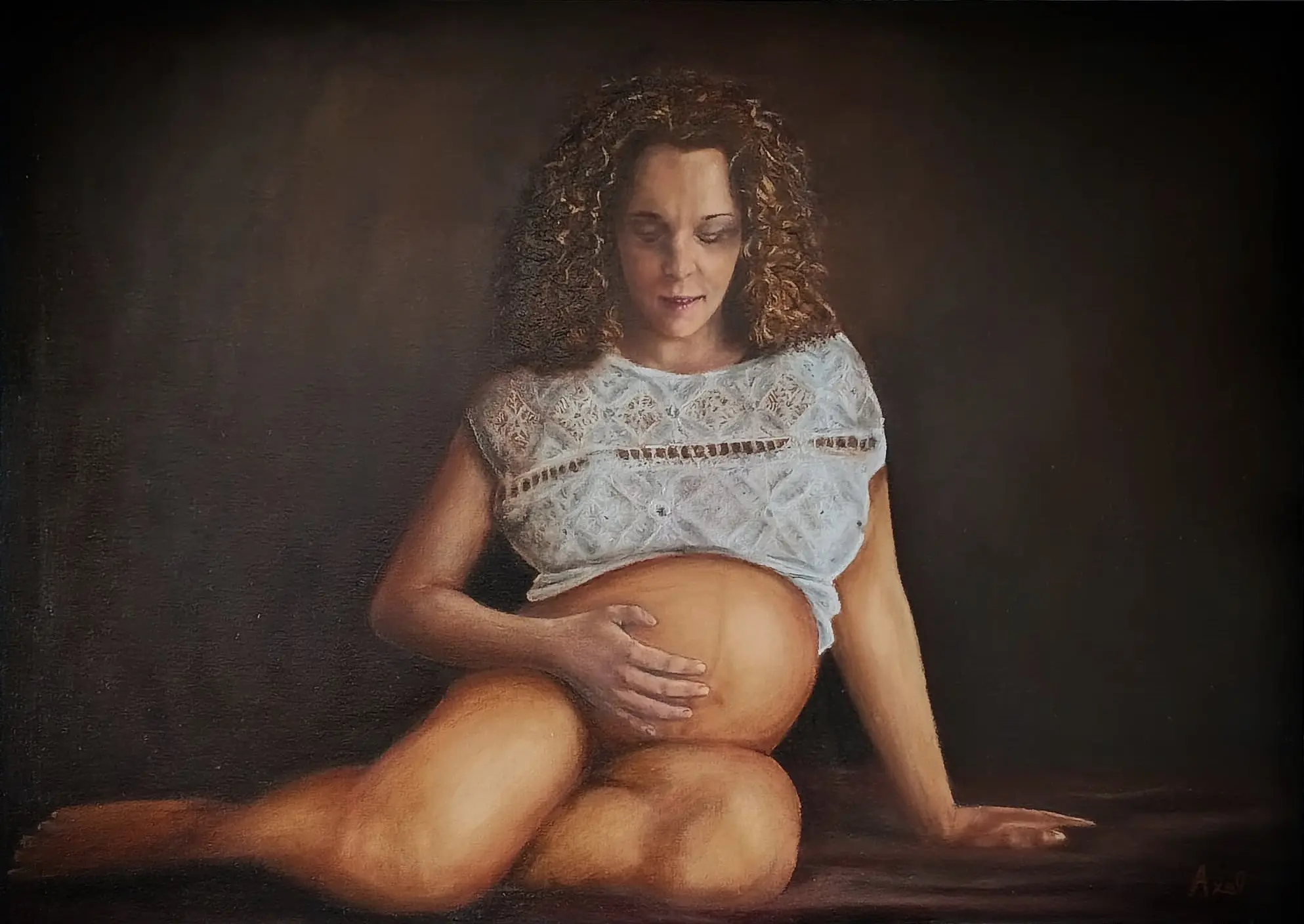 Maternity Oil Canvas